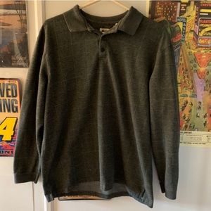 HAGGAR Long Sleeve Collared-T